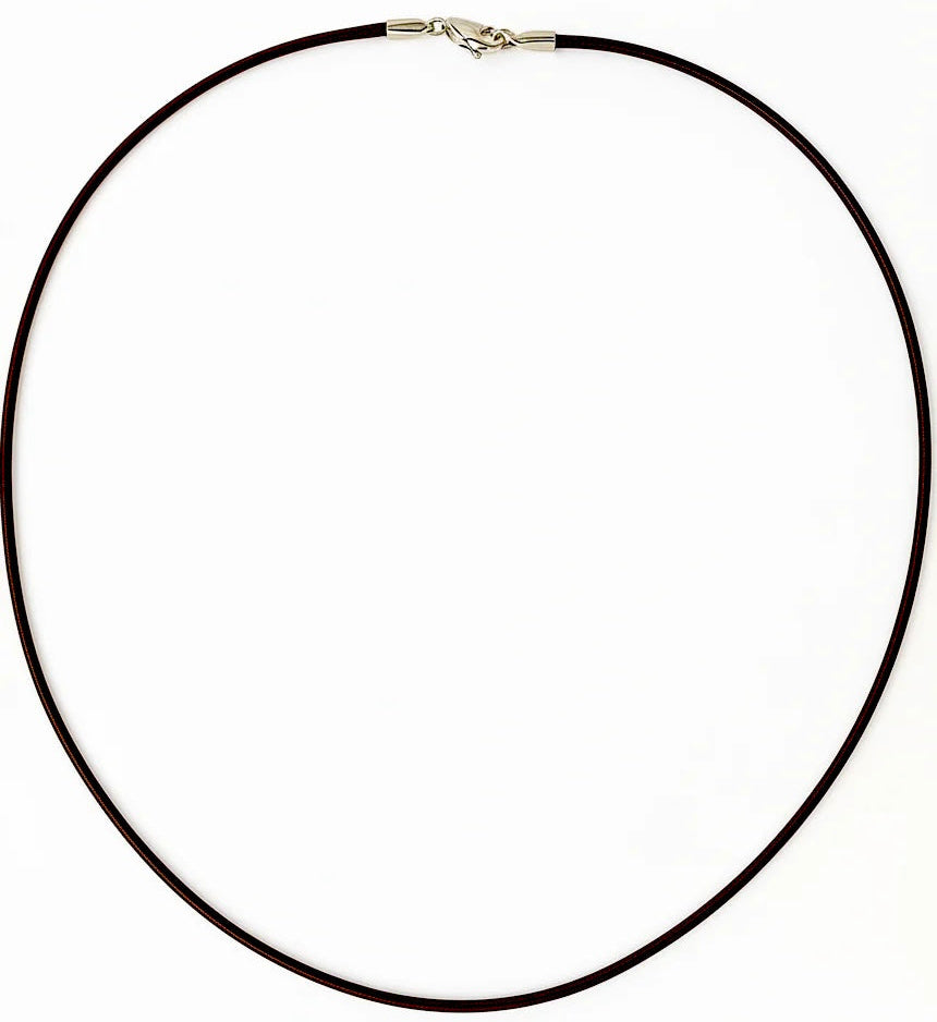 Handmade Leather Necklace Chain with Italian Silver (925) Clasp