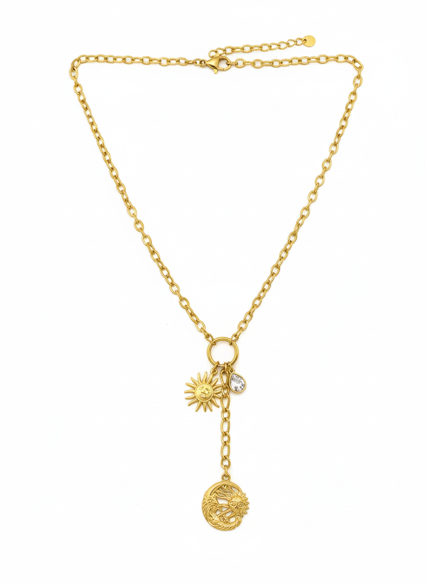 Solar Flare Drop Necklace