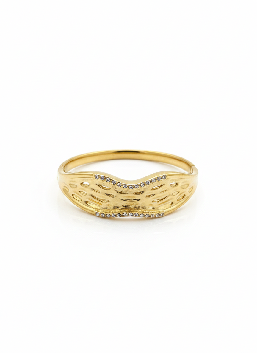 Gilded Ripple Bangle