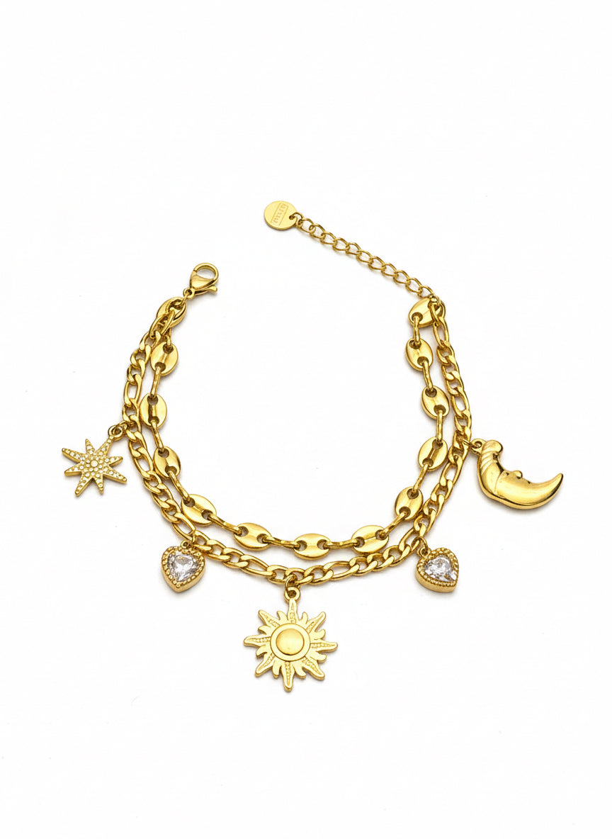 Celestial Charm Layered Bracelet