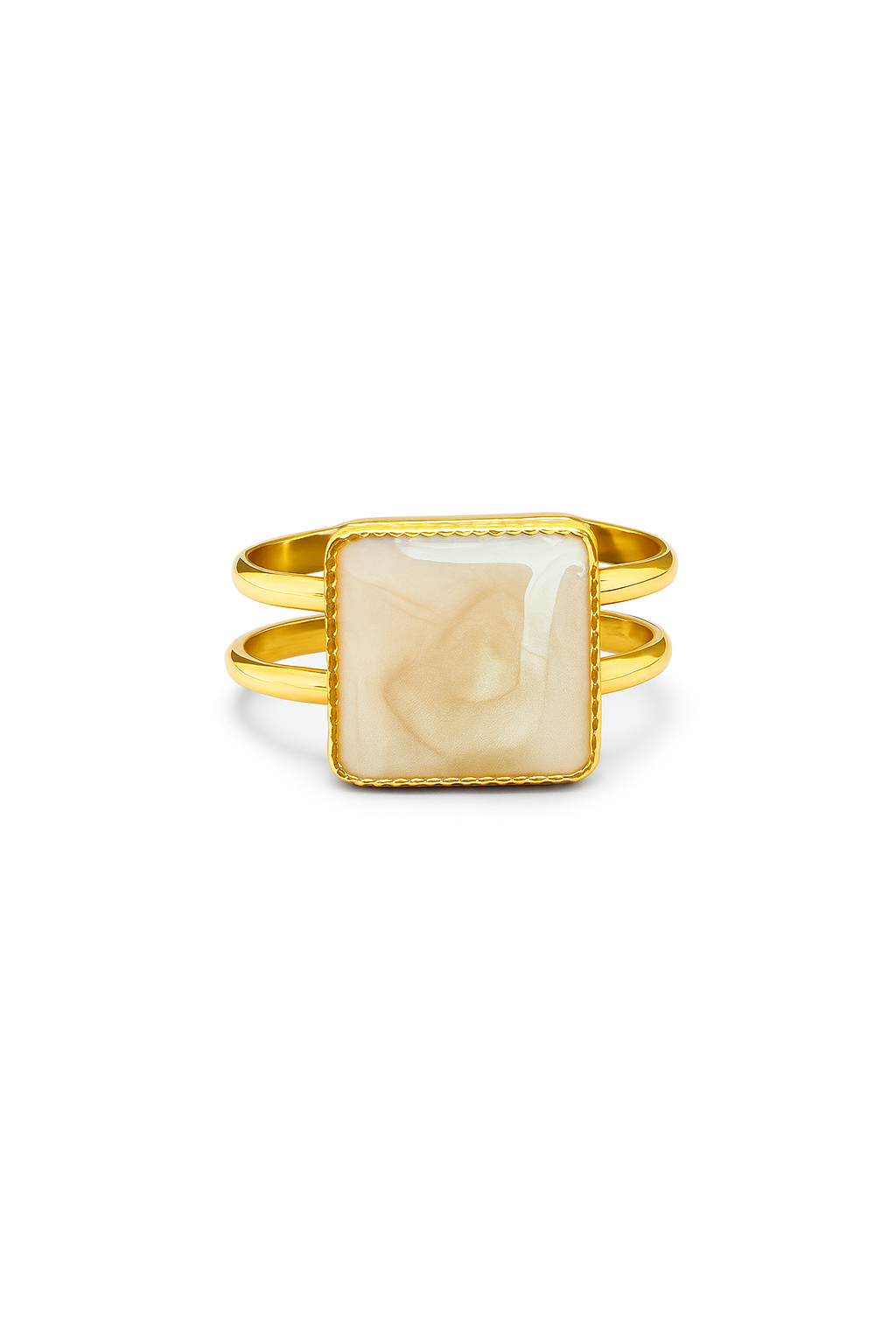 Haidy Handmade Square Marble Ring