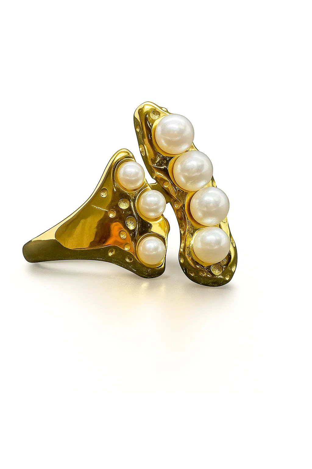 Haidy Handmade Pearl Gold Ring