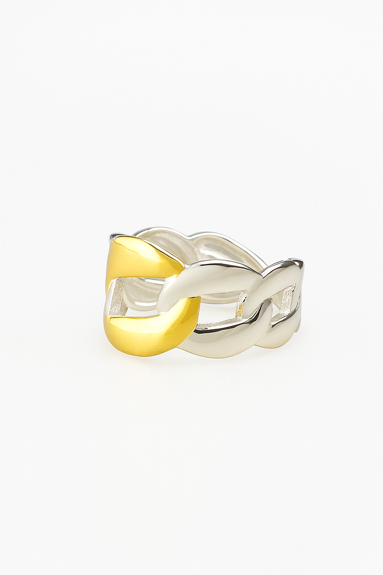 Haidy Handmade Two-Tone Chain Link Ring