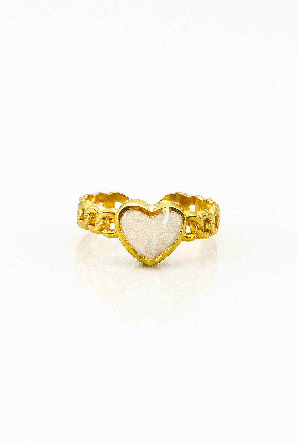 Haidy Handmade Heart Shaped Gold Ring