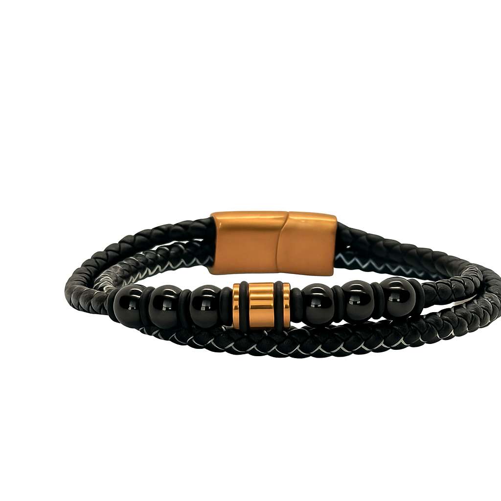 Haidy Handmade Leather and Bead Bracelet