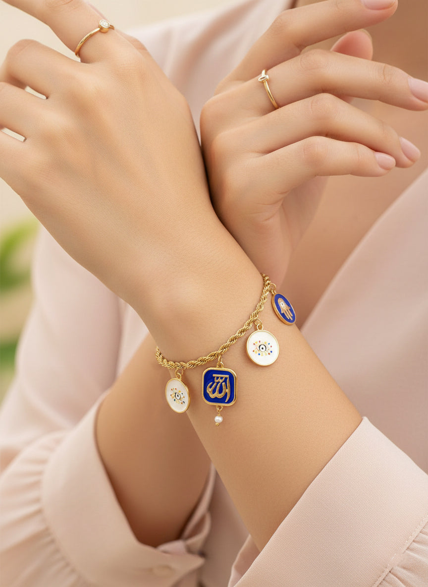 Islamic Protection Charm Handmade Bracelet - Image 2
