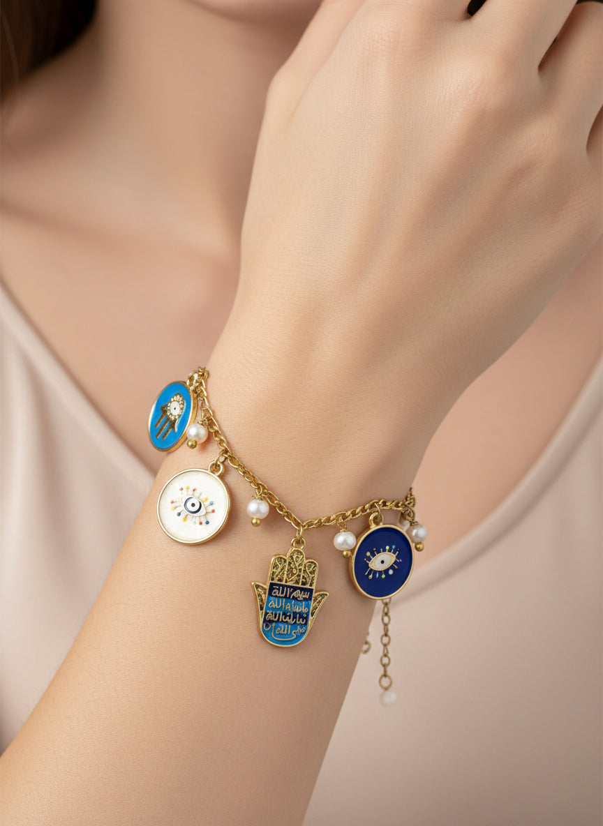 Artisan Hamsa Link Bracelet - Image 2