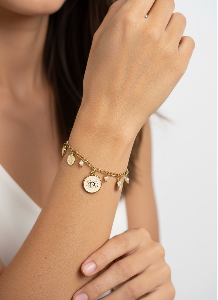 Artisan Lock & Key Bracelet - Image 2