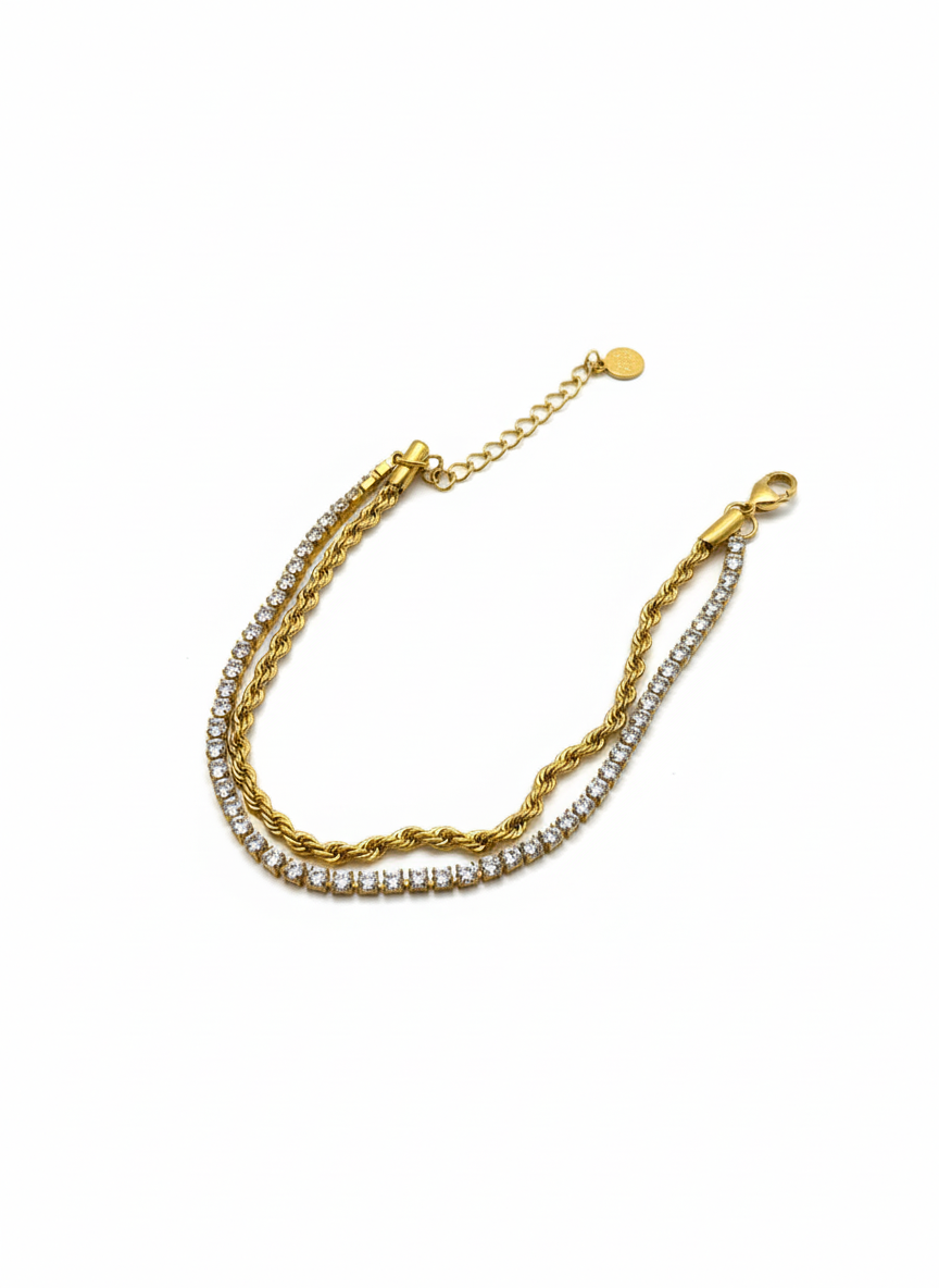 Duo-Link Tennis Bracelet