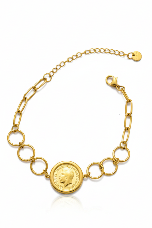 Roman Emperor Interlocking Link Bracelet