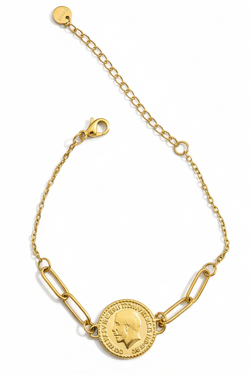 Roman Emperor Paperclip Chain Bracelet