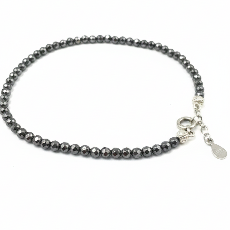 Midnight Spinel Silver Bracelet