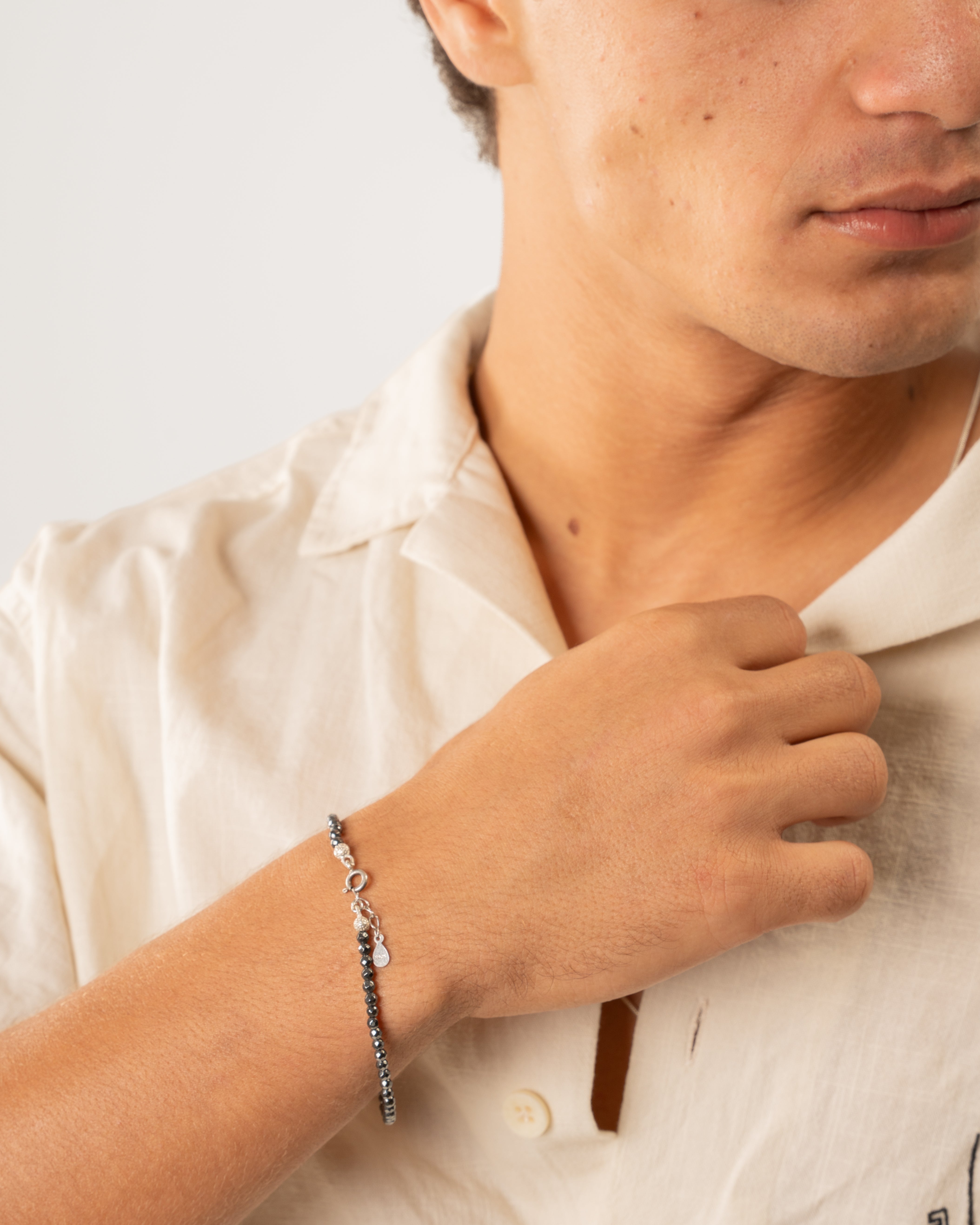 Midnight Spinel Silver Bracelet - Image 3