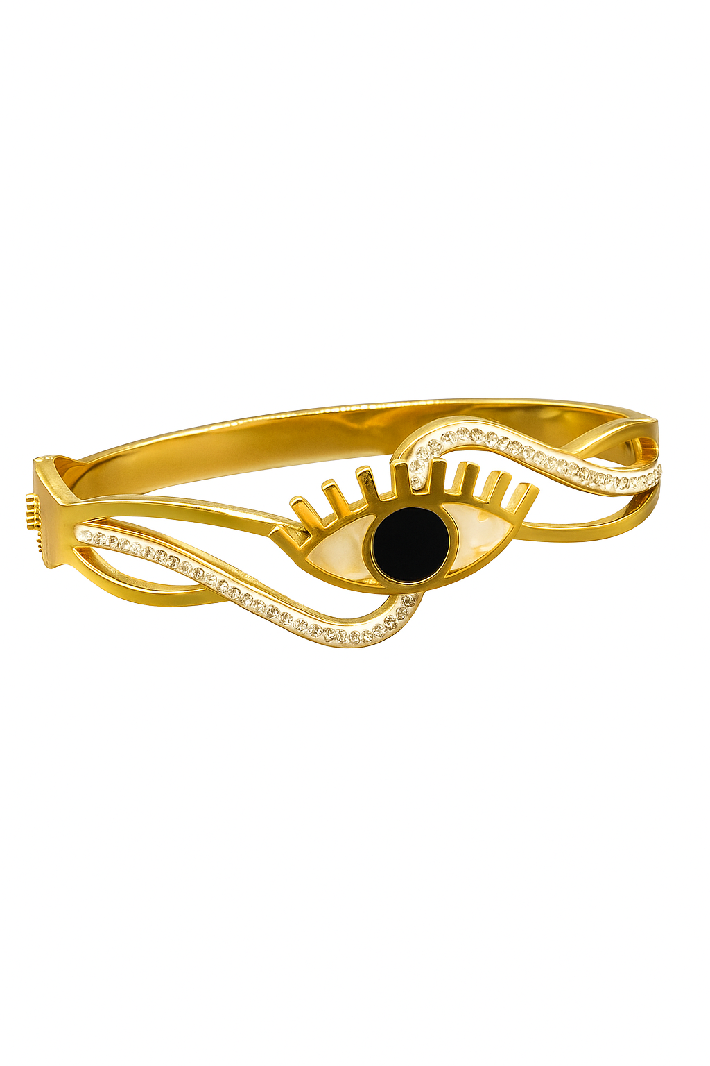 Gold-Toned Evil Eye Bangle 🧿
