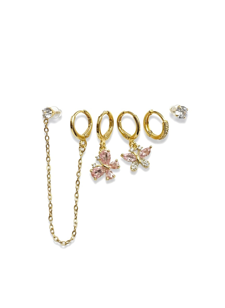Blush Monarch Earring Set