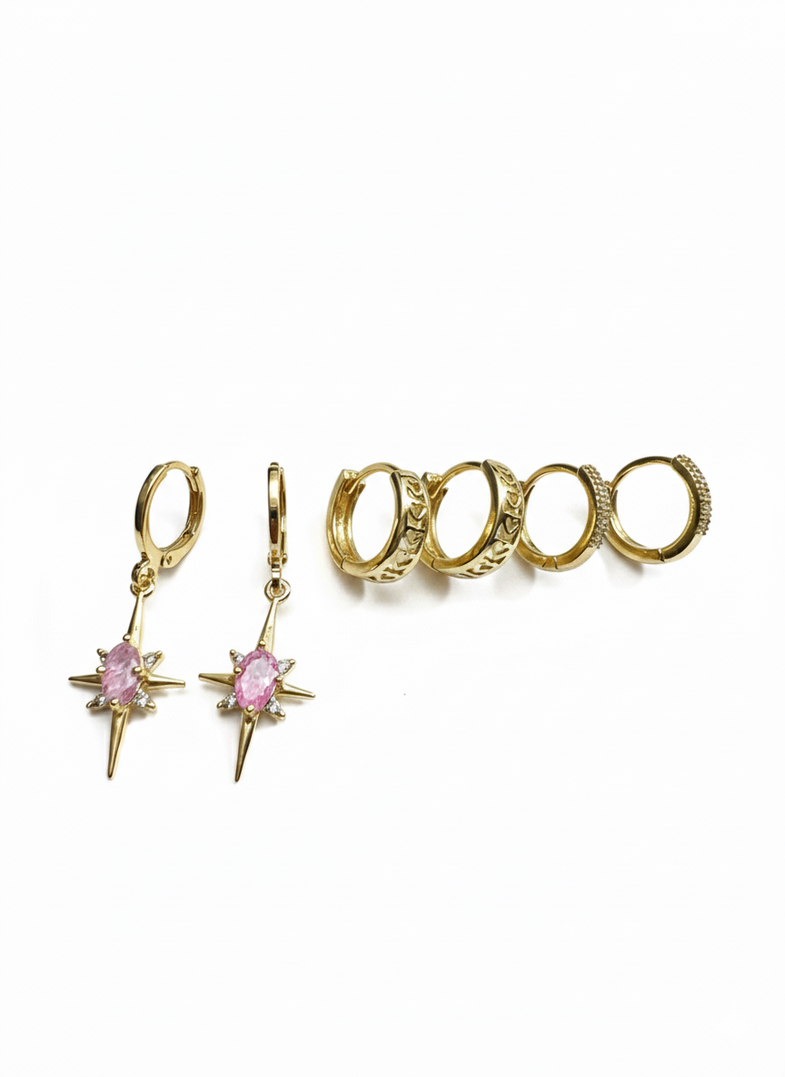 The Celestial Starburst Set Earrings