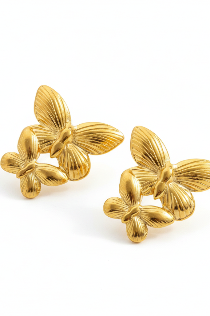 The "Aura" Twin Butterfly Studs Earrings