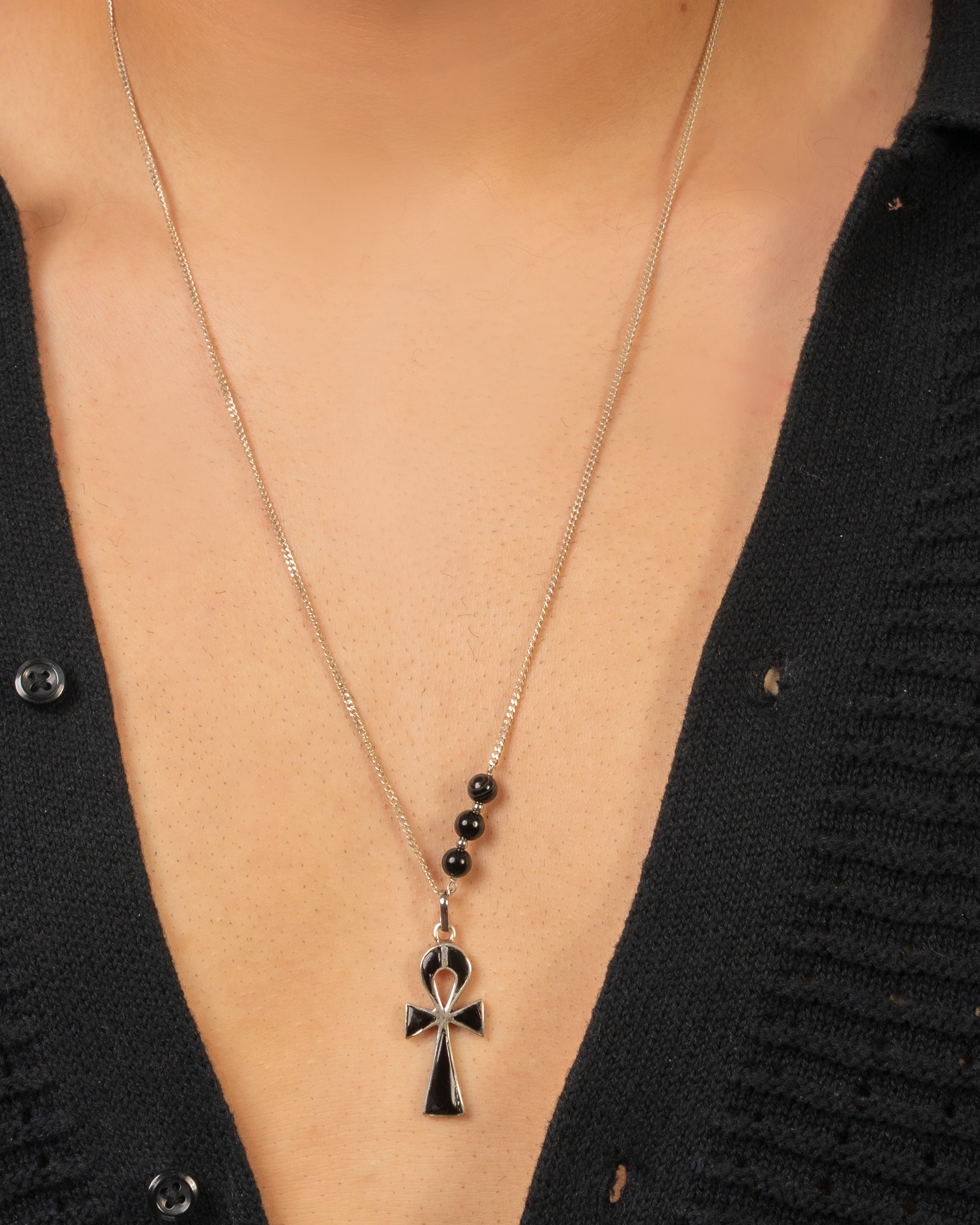 The Onyx Ankh Handmade Silver 925 - Image 2