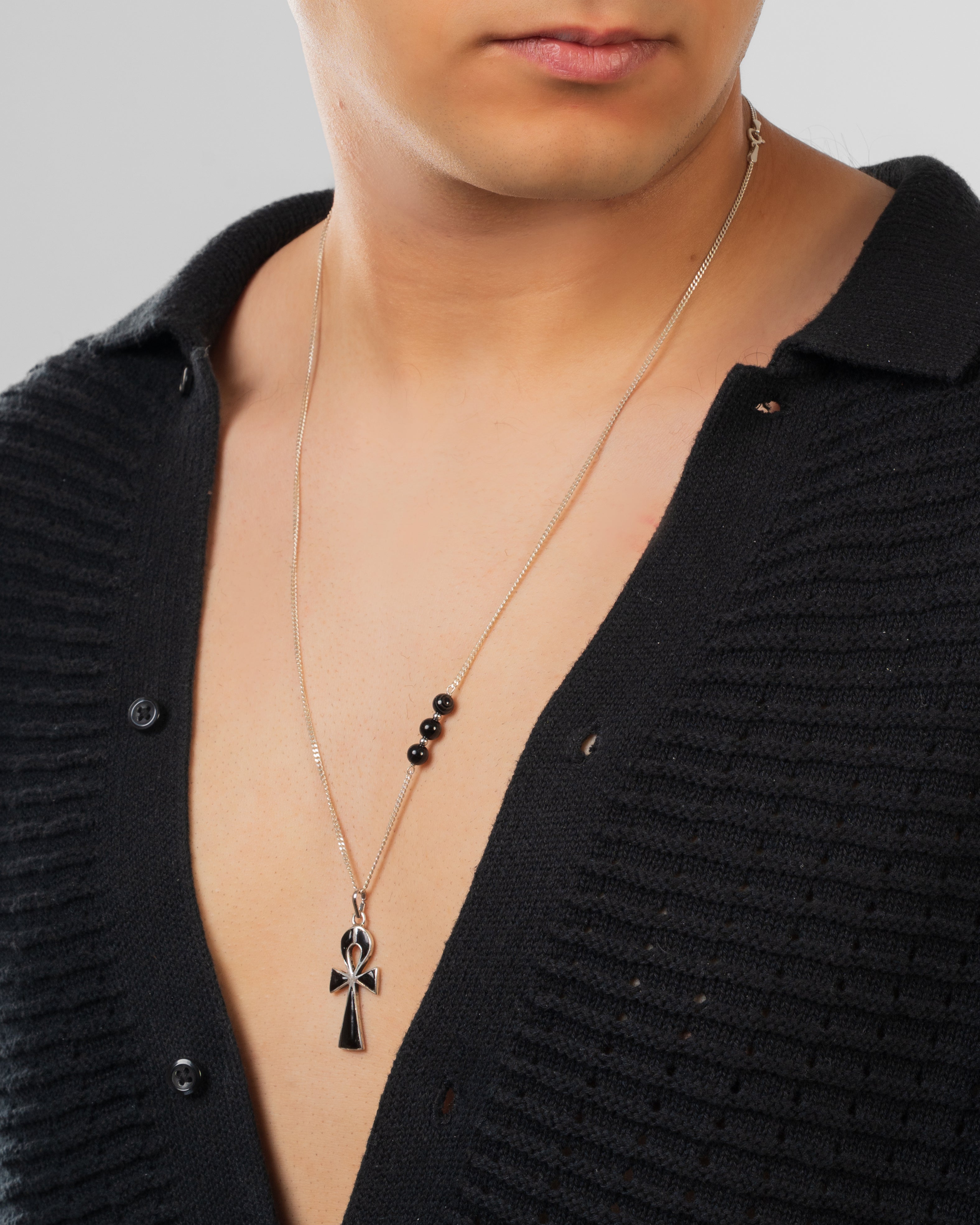 The Onyx Ankh Handmade Silver 925 - Image 3