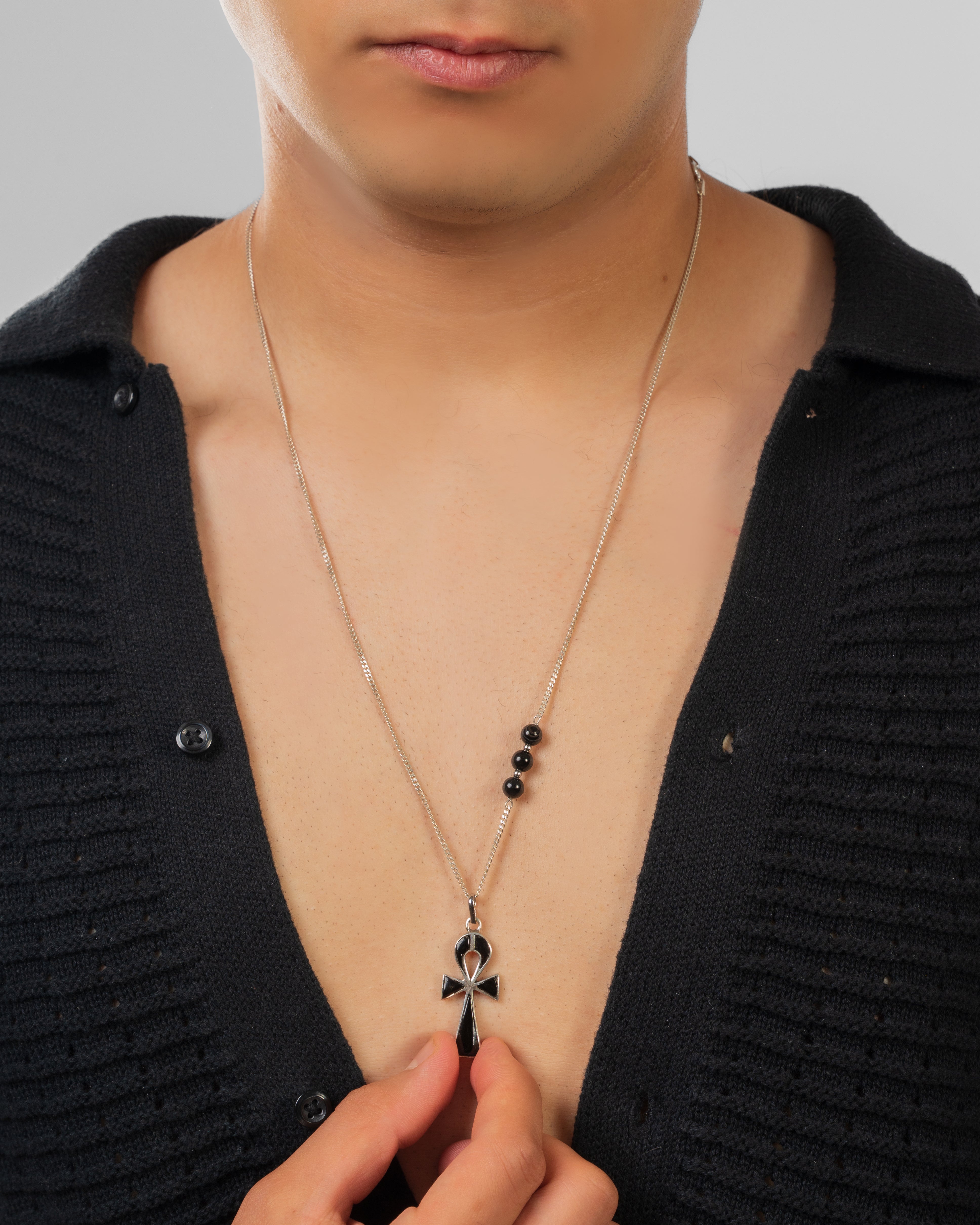 The Onyx Ankh Handmade Silver 925 - Image 4
