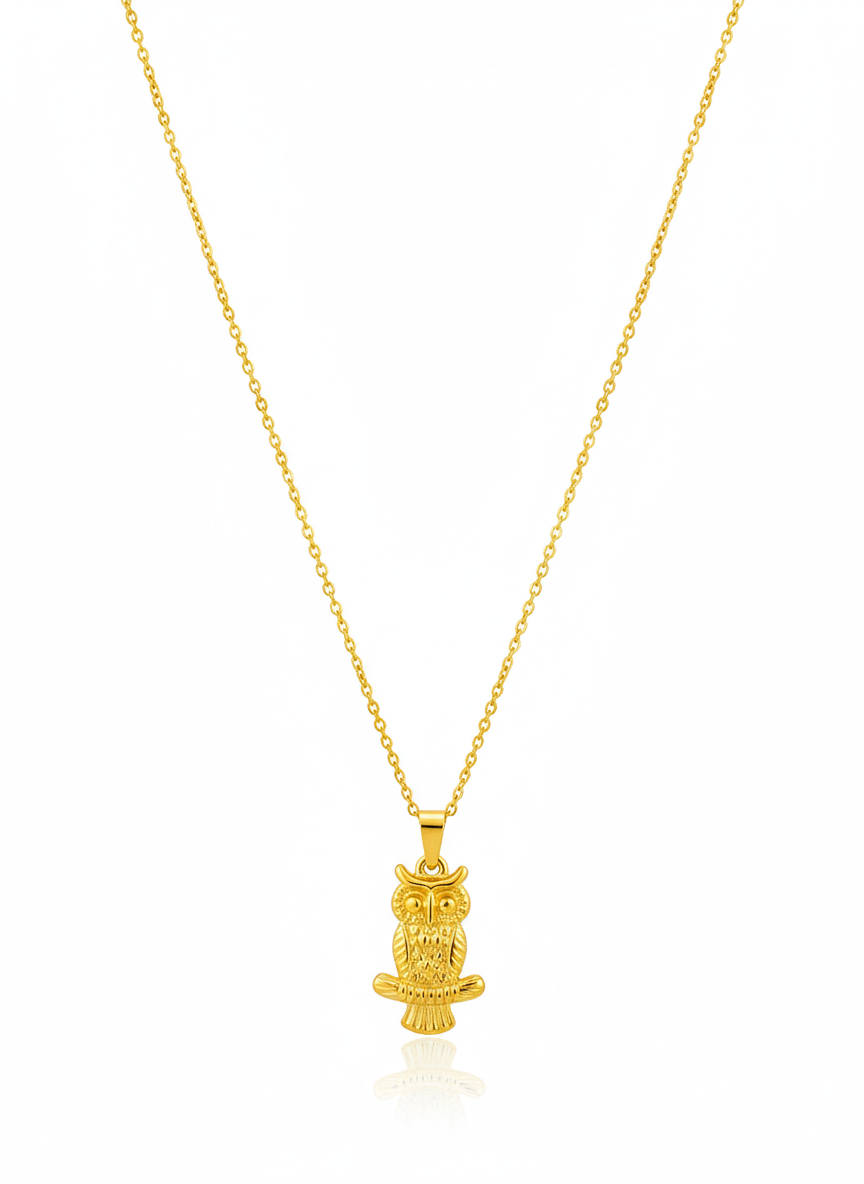 Wise Owl Pendant Necklace - Image 2