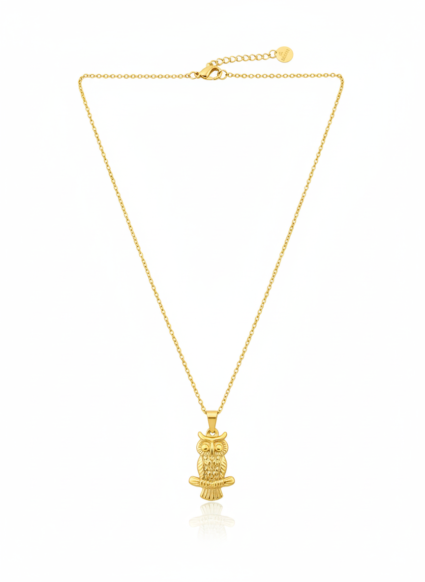 Wise Owl Pendant Necklace - Image 3