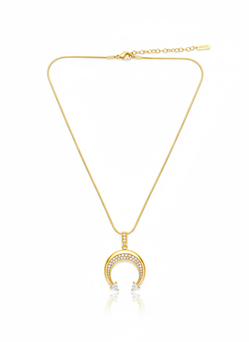 Celestial Crescent Necklace - Image 2
