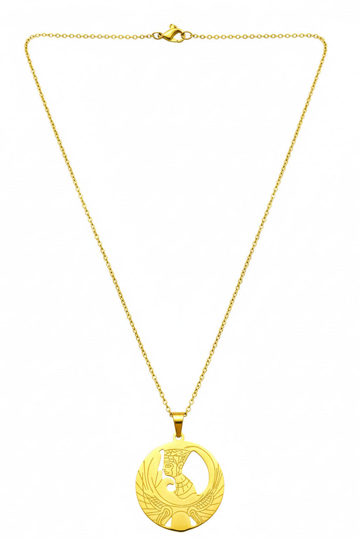 Isis Winged Medallion Necklace