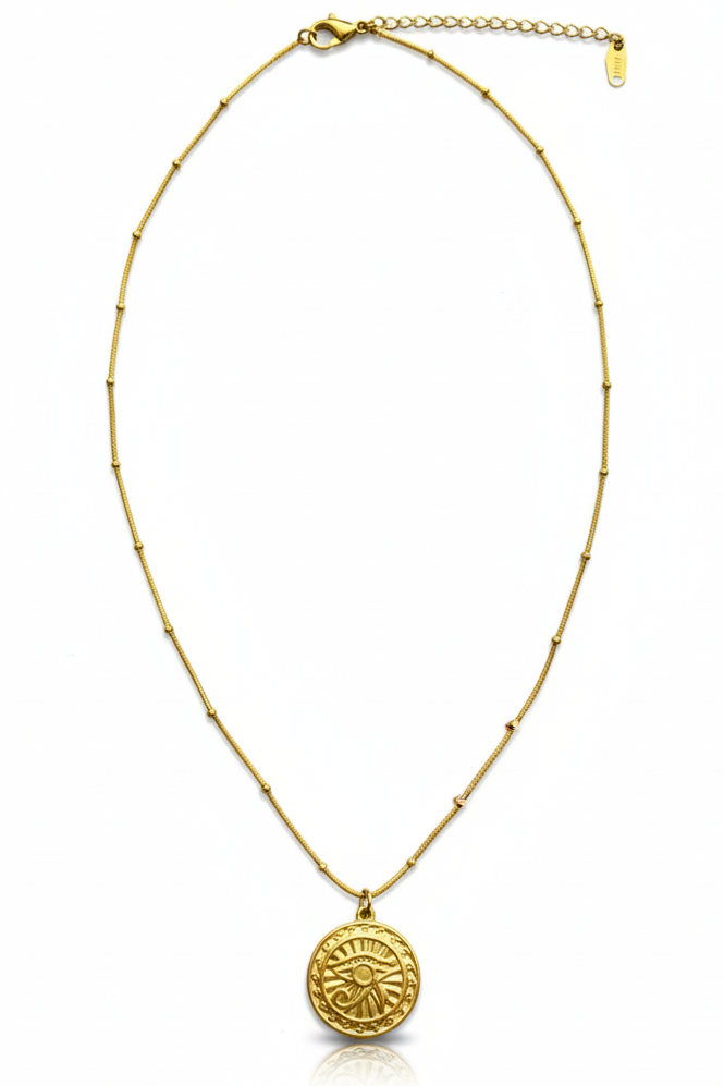 Cleopatra Royal Coin Snake Chain Necklace