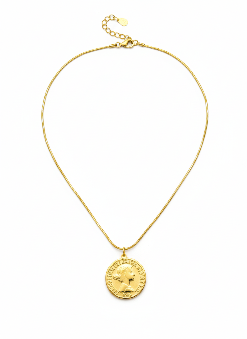 Classic Coin Pendant Necklace - Image 2
