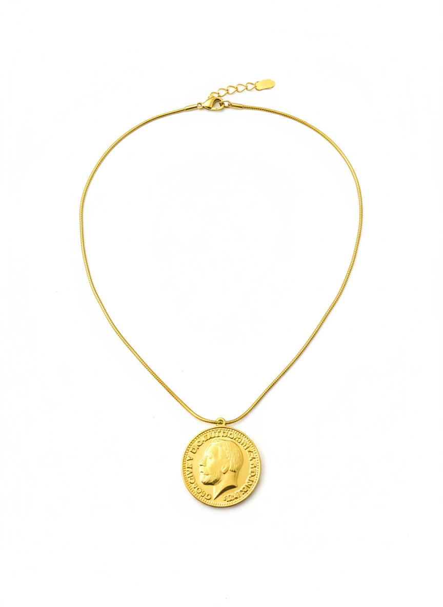 Classic Coin Pendant Necklace - Image 3