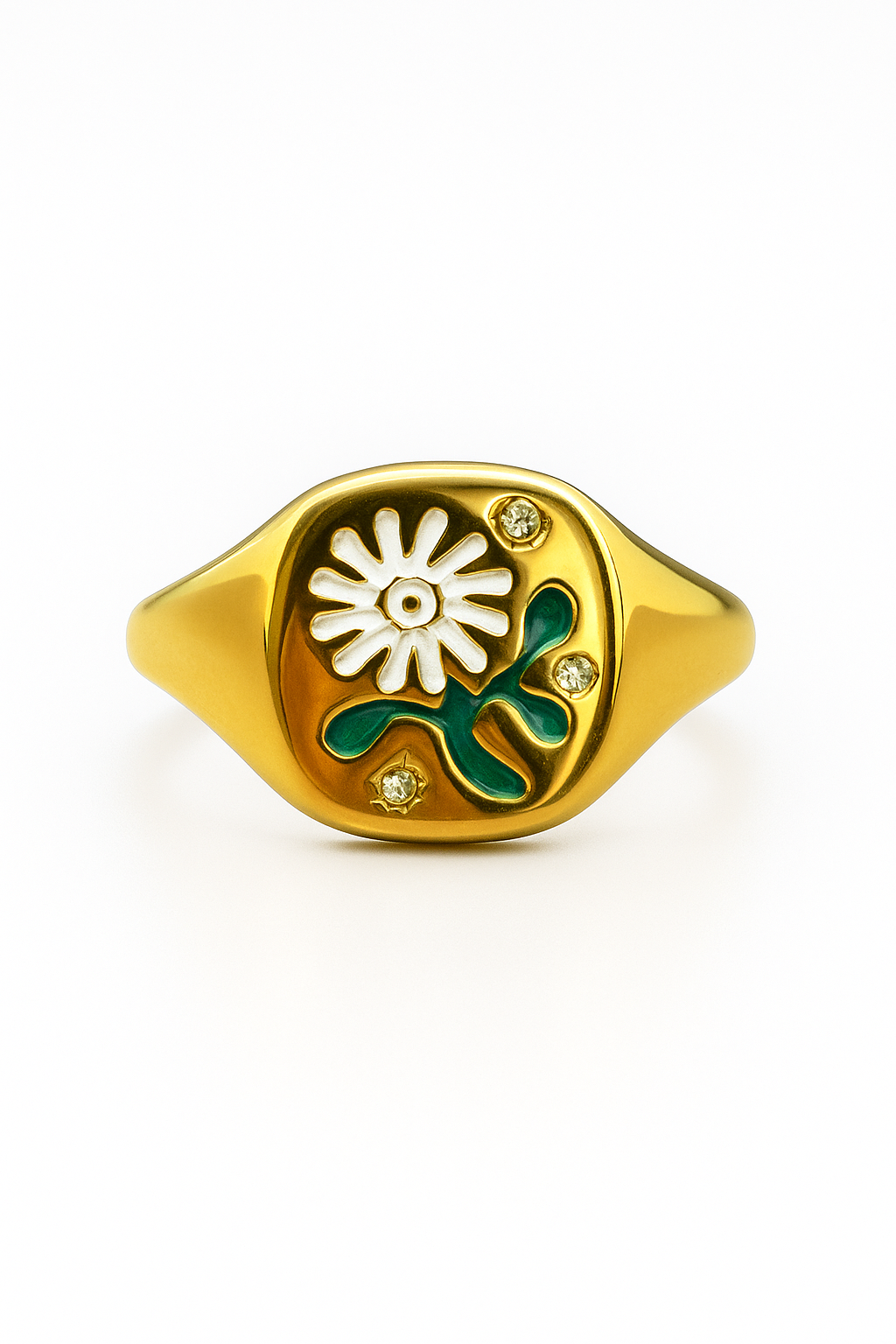 Floral Signet Ring - Image 2