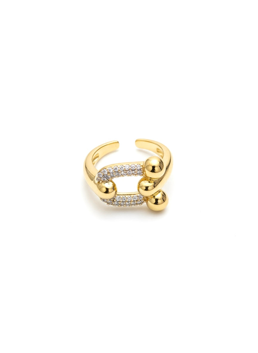 Spherical Pavé Link Ring - Image 2