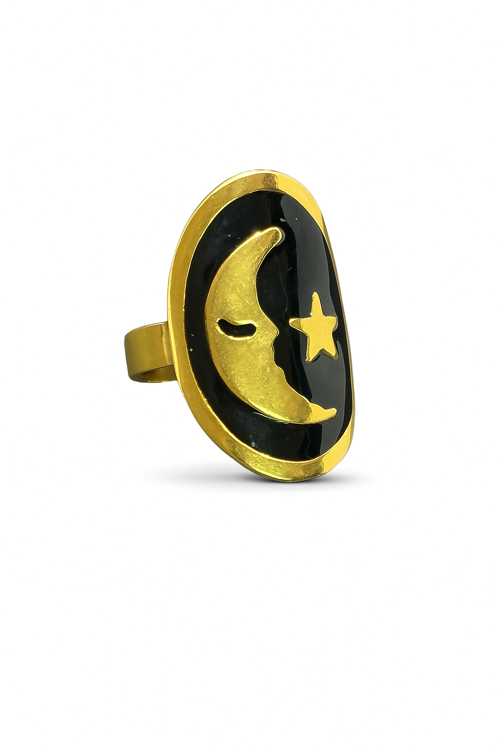 Moon and Star Ring