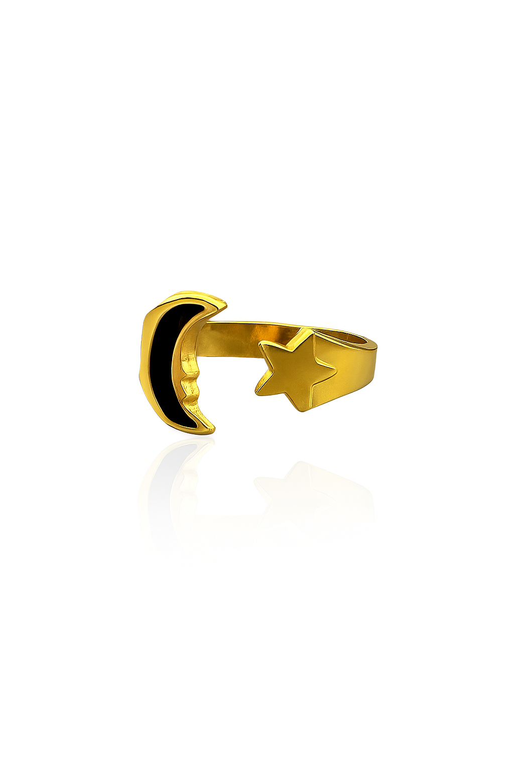 Moon and Star Ring