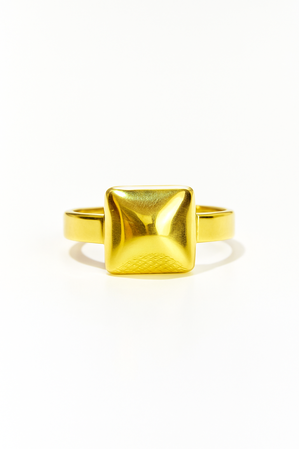 Gold Pyramid Ring
