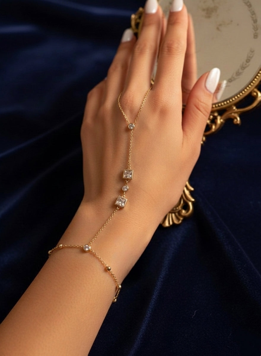 Celeste Geometric Hand Chain - Image 2