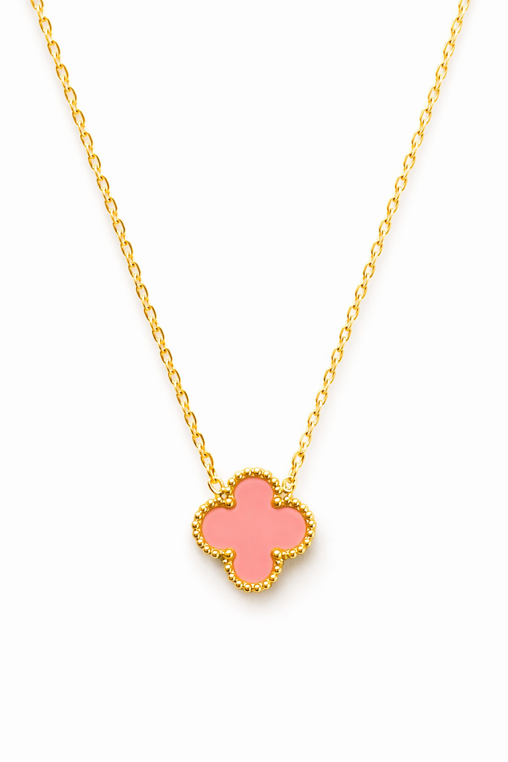 Rosé Petal Clover Pendant
