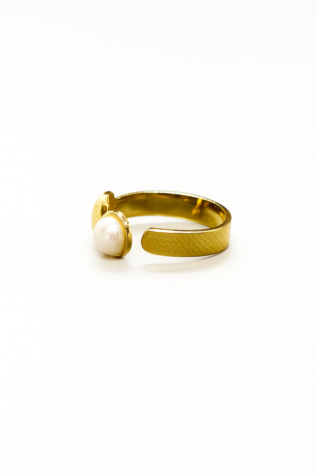 Gold Pearl Cuff Ring - Image 2