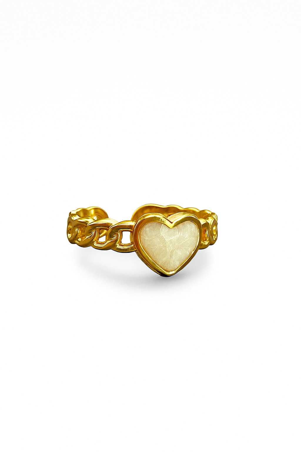 Heart Shaped Gold Ring - Image 2
