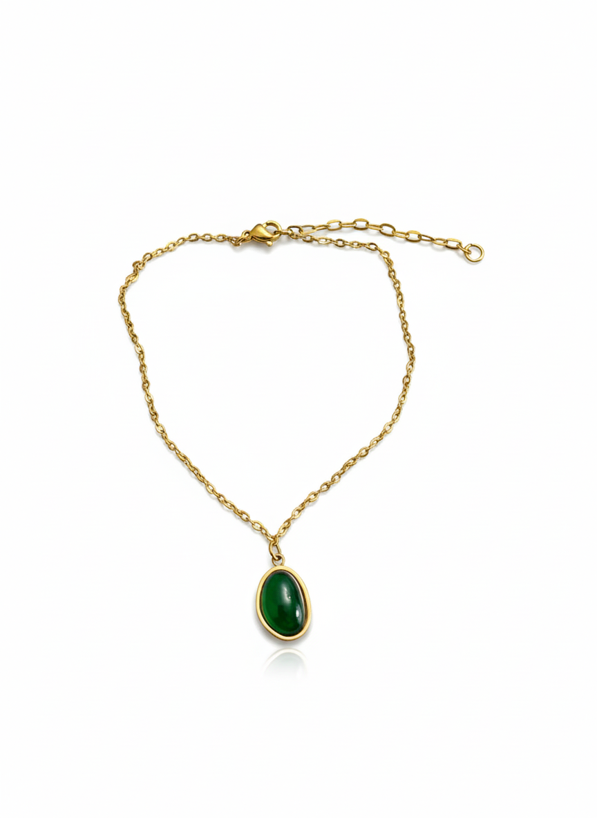 Earthy Stone Chip Anklet